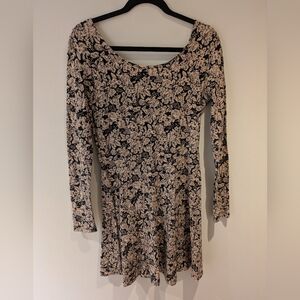 Floral Low-Back Mini Dress